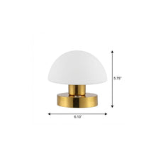 Load image into Gallery viewer, 6" Gold Novelty USB Table Lamp With Dome Shade