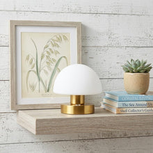 Load image into Gallery viewer, 6" Gold Novelty USB Table Lamp With Dome Shade