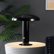 Load image into Gallery viewer, 11" Black Novelty USB Table Lamp With Globe Shade