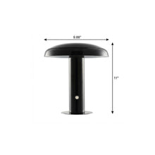 Load image into Gallery viewer, 11" Black Novelty USB Table Lamp With Globe Shade