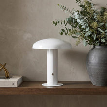 Load image into Gallery viewer, 11" White Novelty USB Table Lamp LED With Globe Shade