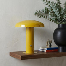 Load image into Gallery viewer, 11" Yellow Novelty USB Table Lamp With Globe Shade