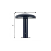 Load image into Gallery viewer, 11" Blue Round USB Desk Lamp With Globe Shade