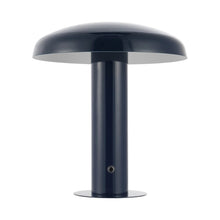 Load image into Gallery viewer, 11" Blue Round USB Desk Lamp With Globe Shade