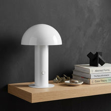 Load image into Gallery viewer, 11" White Novelty USB Table Lamp With Globe Shade