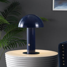 Load image into Gallery viewer, 11" Blue Novelty USB Table Lamp With Globe Shade