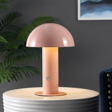 Load image into Gallery viewer, 11" Pink Novelty USB Table Lamp With Globe Shade