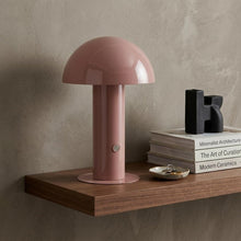 Load image into Gallery viewer, 11" Pink Novelty USB Table Lamp With Globe Shade