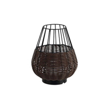 Load image into Gallery viewer, Set of Two 10" Black Round USB Table Lamps LED With Globe Shades