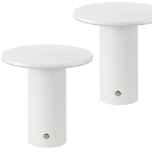 Load image into Gallery viewer, Set of Two 8" Clear USB Table Lamps LED