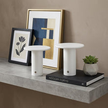 Load image into Gallery viewer, Set of Two 8" Clear USB Table Lamps LED