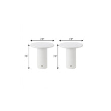 Load image into Gallery viewer, Set of Two 8" Clear USB Table Lamps LED