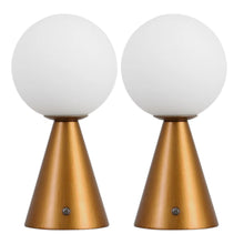 Load image into Gallery viewer, Set of Two 12" Clear Lighthouse USB Table Lamps LED