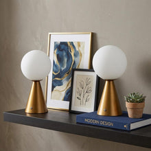 Load image into Gallery viewer, Set of Two 12" Clear Lighthouse USB Table Lamps LED