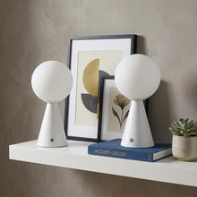 Load image into Gallery viewer, Set of Two 12" Clear Lighthouse USB Table Lamps