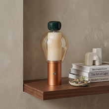 Load image into Gallery viewer, 11" Copper USB Table Lamp LED