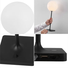 Load image into Gallery viewer, Set of Two 18" Black USB Table Lamps
