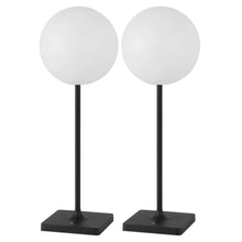Load image into Gallery viewer, Set of Two 18" Black USB Table Lamps