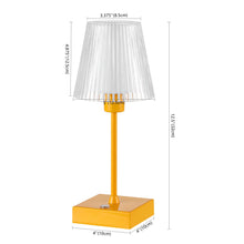 Load image into Gallery viewer, 13" Orange USB Table Lamp With Empire Shade