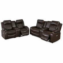 Load image into Gallery viewer, Power Motion Living Room Set With USB Port, Adjustable Headrest, Cup Holder