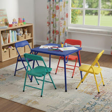 Load image into Gallery viewer, Blue PVC Veneer and Steel Square Furniture Set