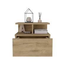 Load image into Gallery viewer, 12" One Drawer Faux Wood Nightstand - Light Brown