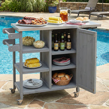 Load image into Gallery viewer, Foldable Outdoor Kitchen Island With Storage Cabinet