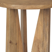 Load image into Gallery viewer, Distressed Solid Wood Round End Table (605393) - Natural