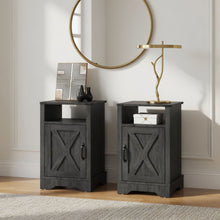 Load image into Gallery viewer, Farmhouse Nightstand, Charging Station & Storage