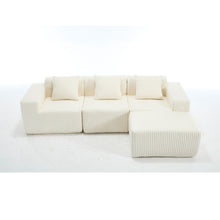 Load image into Gallery viewer, L - Shape Modern Minimalist Modular Sectional Sofa, Upholstered Cloud Couch With Deep Seats