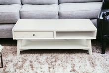 Load image into Gallery viewer, Solid And Manufactured Wood Coffee Table With Drawer - White