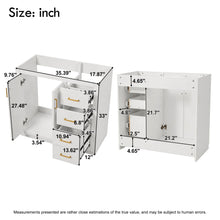 Load image into Gallery viewer, Retro Style Bathroom Vanity, 3 Drawers & Soft Closing Doors