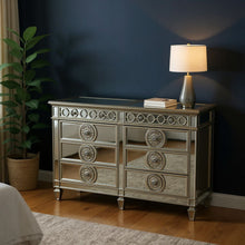 Load image into Gallery viewer, Solid Wood 6 Drawer Double Dresser - Gray