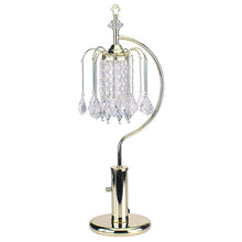 Load image into Gallery viewer, Metal Chandelier Faux Crystal Table Lamp - Gold