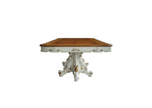 Load image into Gallery viewer, 49" Solid Wood Double Pedestal Base Dining Table - Brown / White
