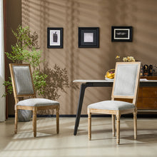 Load image into Gallery viewer, French Country Style Dining Chair With Upholstered Seating And Fluted Legs