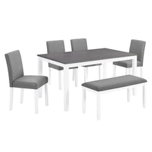 Load image into Gallery viewer, 6 Piece Dining Table Set With Bench And Chairs