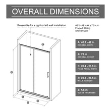 Load image into Gallery viewer, Single Sliding Shower Door With Handle - Chrome