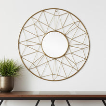 Load image into Gallery viewer, 32" Metal Round Accent Mirror - Gold