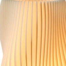 Load image into Gallery viewer, 9" Beige And Natural Wavy Geometric Battery Operated Table Lamp