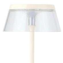 Load image into Gallery viewer, Set of Two 11" White Geometric USB Bedside Lamps With Novelty Shades