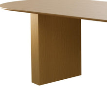 Load image into Gallery viewer, 86" Natural Wood Double Pedestal Base Oval Dining Table