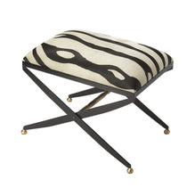 Load image into Gallery viewer, Cotton Blend And Black Ottoman - Black / White
