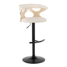 Load image into Gallery viewer, Gardenia - Contemporary Adjustable Barstool With Swivel With Rounded T Footrest (Set of 2)
