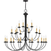 Load image into Gallery viewer, 40" Multi Light Dimmable Chandelier With Shades - Black