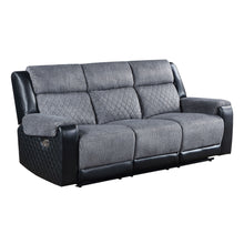 Load image into Gallery viewer, Alicia - Reclining Sofa - Gray / Black