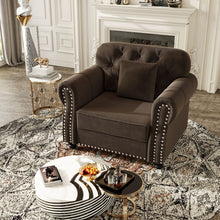 Load image into Gallery viewer, Upholstered Sofa With Nailhead Trim And Rolled Armrests