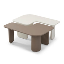 Load image into Gallery viewer, 2 Pieces Modular Coffee Table Set, Free Combination - Khaki / White