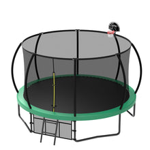 Load image into Gallery viewer, 12' Recreational Kids Trampoline With Safety Enclosure Net & Ladder, Outdoor Recreational Trampolines