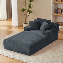 Load image into Gallery viewer, Oversized Chaise Lounge Chair Indoor For Living Room - Dark Gray
